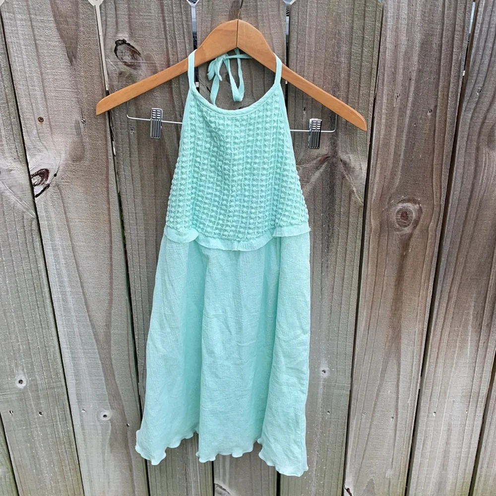 Lucky Brand Mint green halter dress size L New with tags